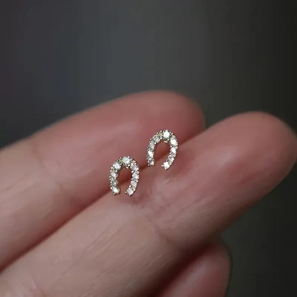 Mini Horseshoe-Shaped Stud Earrings
