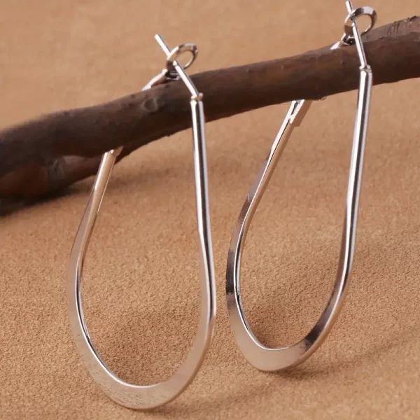Waterdrop Flat Hoop Earrings