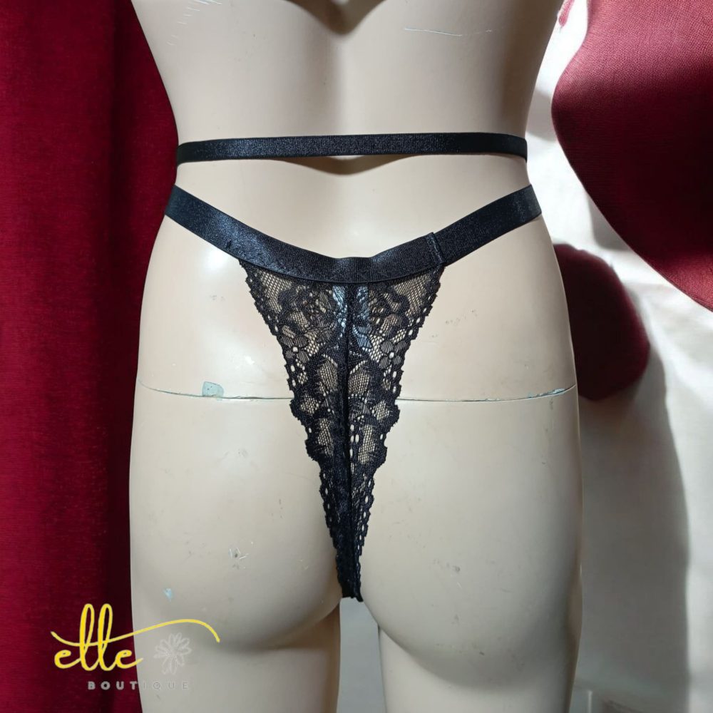 SHEIN Solid Floral Lace Bra & Panty Lingerie Set - Image 3