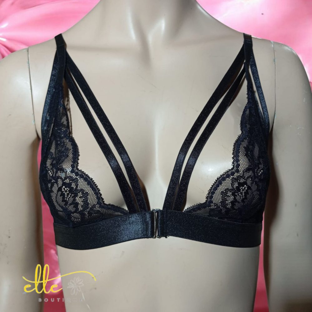 Women Front Closure Lace Triangle Bra - Image 3