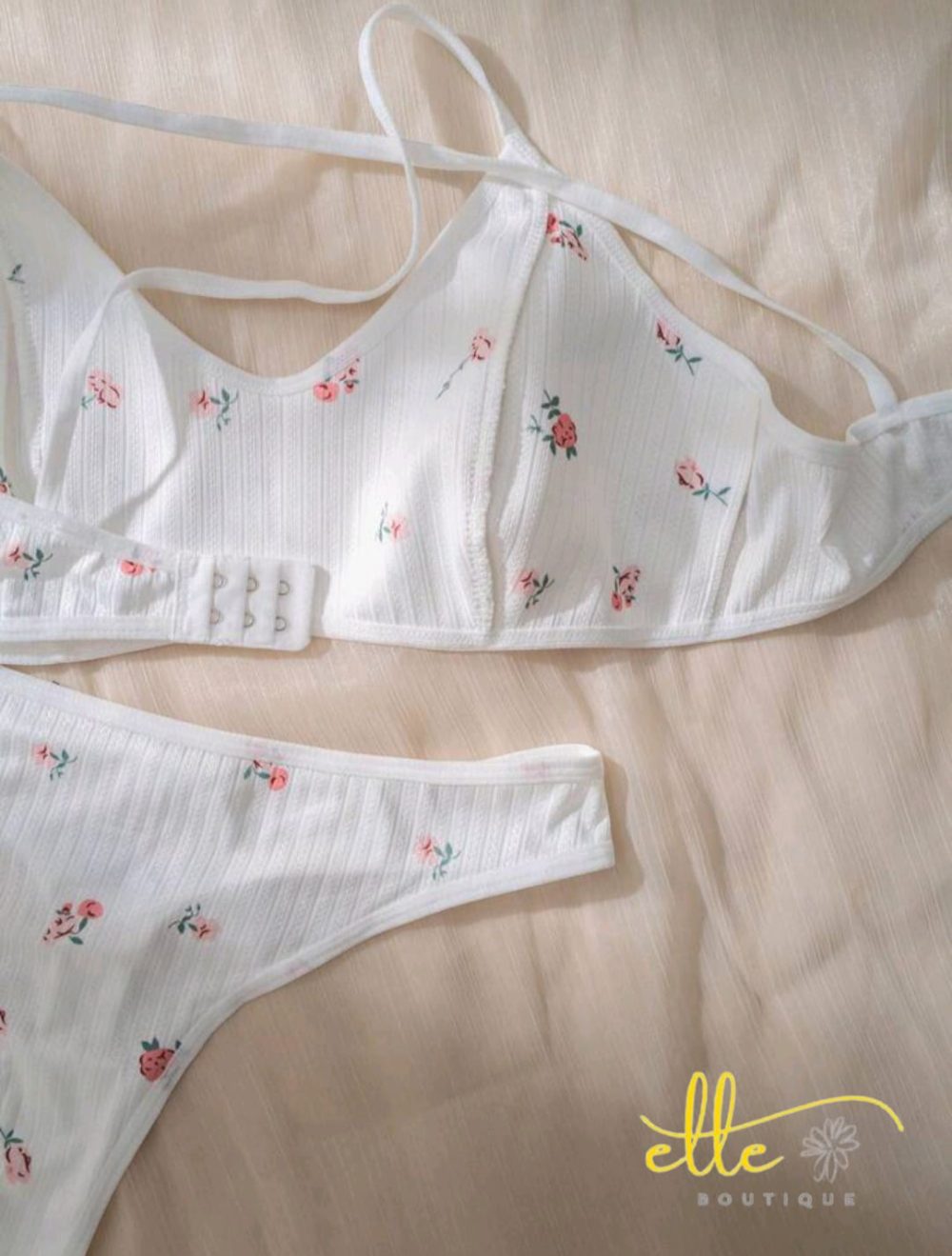 Floral Print Bra & Panty Lingerie Set - Image 3