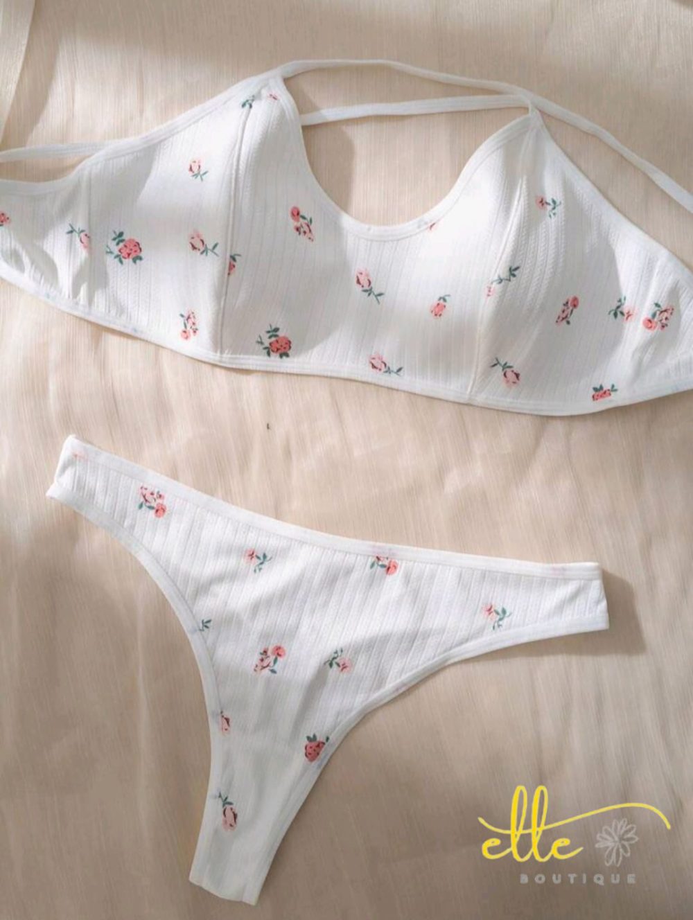 Floral Print Bra & Panty Lingerie Set - Image 4