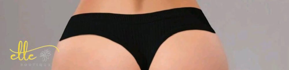 Women's Black Sexy Solid Color Thong Panties - Image 4