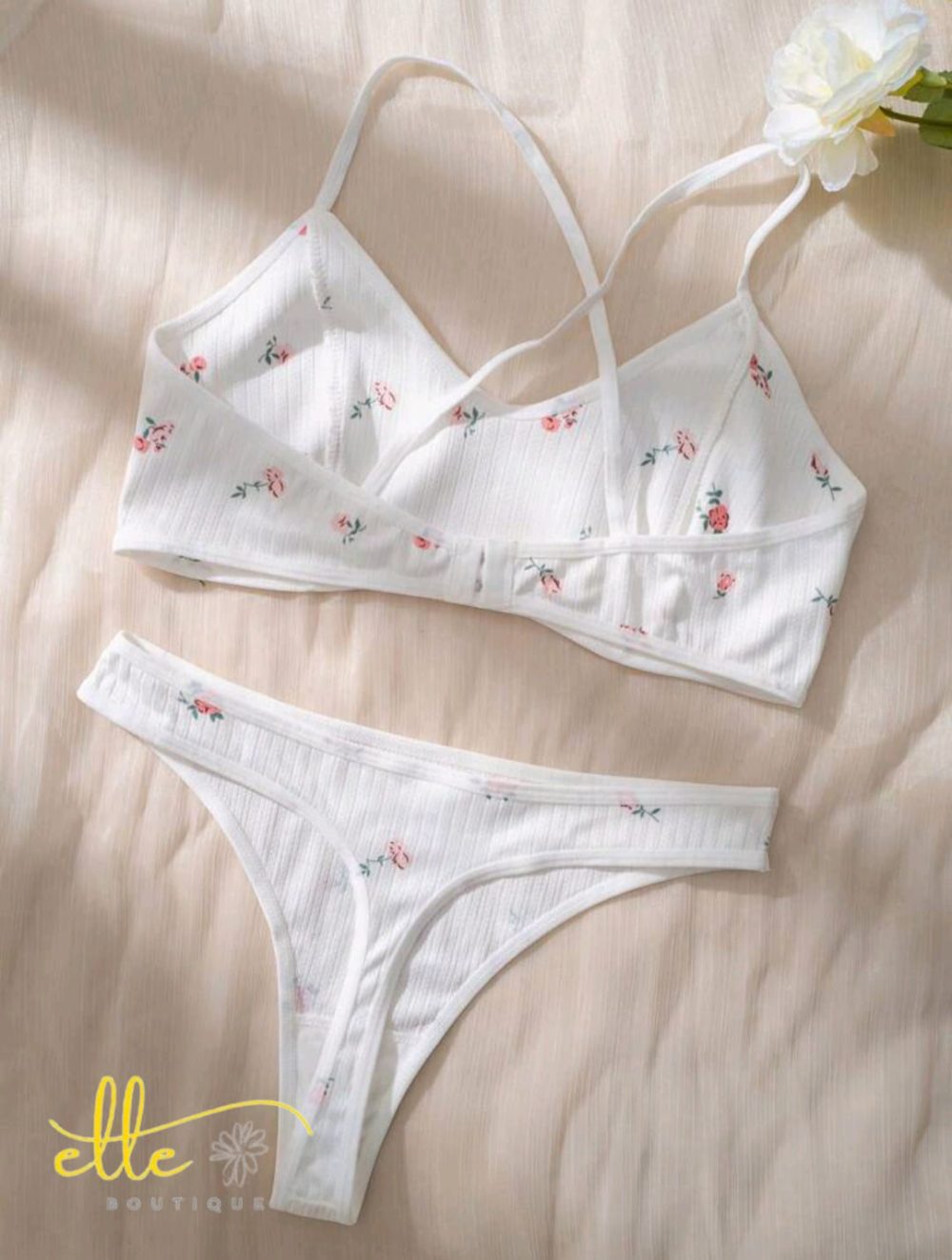 Floral Print Bra & Panty Lingerie Set - Image 5