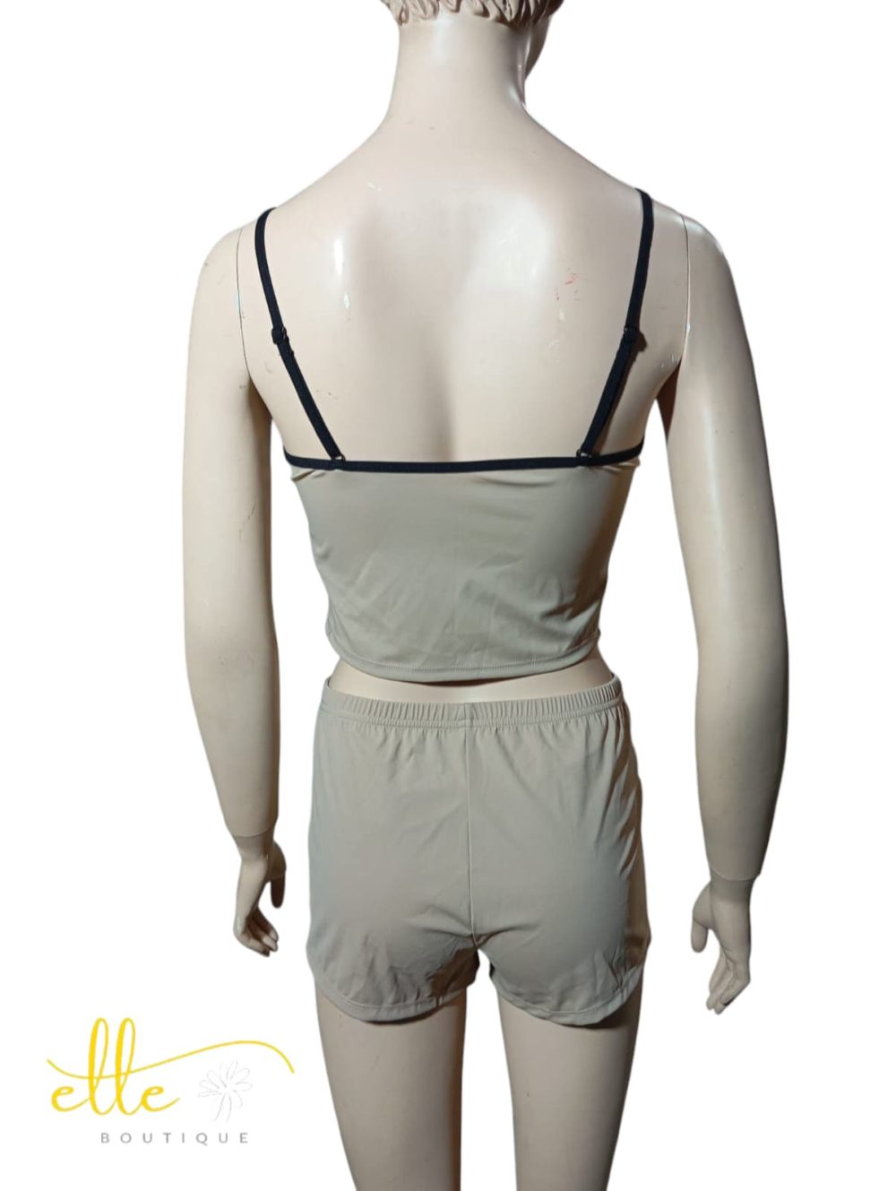 SHEIN Contrast Binding Cami Top & Bow Front Shorts Lounge Set - Image 6