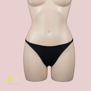 Sleek & Discreet: Luxurious seamless black thong (or G-string) designed for an invisible, no-show look. Features stylish adjustable side buckles for a perfect, customized fit and ultimate comfort under any outfit.