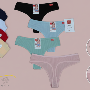 2Pcs Women's Cotton Thongs