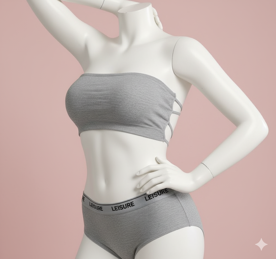 Seamless Bandeau Strapless Bra Top with Multi-Strap Back Detail - Image 5