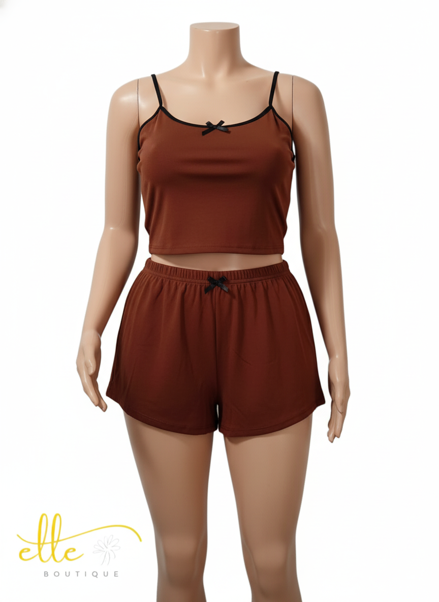 Comfy Cami Top & Shorts Loungewear Set | Relaxed Two-Piece Pajama - Image 2